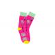 Neon Pink Flamingo Womens Fancy Socks Women Feather Yarn Soft Socks