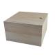 Handmade Unfinished Sliding Top Wood Box Large 27.8x27.8x11.3cm