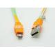 Flat Noodle Micro USB Fast Charging Data Cable Colorful Customized Pattern