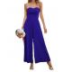 Apparel Manufacturer For Small Business Smmer Women'S Strapless One Piece Backless Pressed Pleated Wide Leg Jumpsuit
