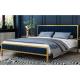 Factory Wholesales competitive price velvet Cama simple twin full queen king iron metal frame bed for bed chamber