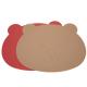 Food Safety , Cute Animal Design , Litte Bear Shape, Leather Texture , Silicone Baby Feeding Mat
