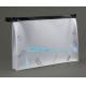 Transparent PVC zipper slider travel cosmetic bag, commodity package bag, Cosmetic Packing Soft Customized PVC Slider Ba