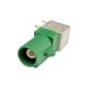 E Code Green FAKRA Male Connector Right Angle 90 Degree For Car GPS