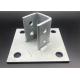 Stainless 304 Steel Post Base Plate Strut Channel Fitting BS ASTM Electrogalvanized