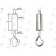 Large Hook Aircraft Cable Suspension Systems / Brass Cable Gripper Nickel Color