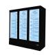 Units On Bottom Commercial Glass Display 2 3 Doors Refrigerator For Market