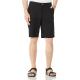 Black Drawstring Mens Linen Shorts 10In Inseam for Spring and Autumn