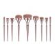 Synthetic Hair 9 Piece Cosmetic Makeup Brush Set For Makeup Artist