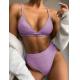 Polyester Fabric Hot Women Bikinis Big Cup Sexy Bikinis At The Beach High Waist Slim