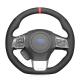 Custom Hand Sewing Black Suede Steering Wheel Cover for Subaru Impreza WRX STI Levorg 1999 2000 2004 2008 2012 2015 2017 2020
