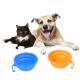 Silicone Collapsible Dog Bowls BPA Free Portable Foldable Travel Bowl For Pet Cat Food Water Feeding Dish For Camping