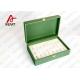 Inside & Outside Green Printed Recycled Paper Gift Box With Fabric Classic Design