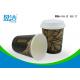Biodegradable 300ml Disposable Paper Cups , Double Structure Branded Takeaway Coffee Cups