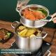 Hot Selling Kitchen Cooking Food Steamer Pot Cookware Cooking Stainless Steel Steamer Pot With Glass Lid