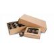 custom 6pcs chocolate gift box with clear window  9pcs chocolate kraft box
