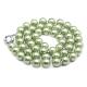 Luxury Luster Green Round 10mm Shell Pearls Necklace 22 inches(N10628)