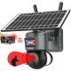 4G Weatherproof Glass Solar Panel Camera Outdoor With Blue Red Light Alarm
