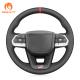 Red Thread Color Steering Wheel Cover for Toyota Land Cruiser 300 GR Sport 2022-2024
