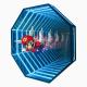 Hologram 3D Abyss Mirror LED Strips Light Source Hologram Fan Advertising Light Boxes
