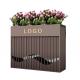 Galvanized steel colorful flower planters pots with words logo