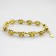 Gold Plated Silver with 5x7mm Oval Citrine Clear Cubic Zircon Tennis Bracelet(B06GOLD)