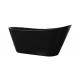 1700mm High Gloss Freestanding Acrylic Slipper Bath Soaking Tub Black