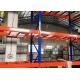 Narrow Aisle Warehouse Pallet Racking Of Blue Colour Columns With Customized Sizes