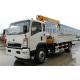 HOWO 4x2 5 Ton Hydraulic Truck Mounted Crane With Cummins 168HP Engine