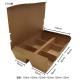 Food Grade Kraft Paper Take Out Boxes 6 Compartments Serve Hot And Cold Foods For Restaurants