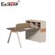 Employee Office Workstation With Privacy Screen And Storage Cabinet Modern Style