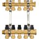 6201 Hot Forged Brass Water Distribution Manifolds up to 8 Branches w/ Concealed Supply Flowrate Tuning Heads & Top Caps