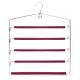 5 Layers Chrome Wire Hangers , Space Saving Trouser Hangers With Swing Arm
