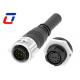 Male Plug Cable IP67 Panel Mount Waterproof Connector 11 Pin M19 For Growth Lights