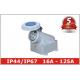 Wall Mounted Electrical Industrial Power Socket 16A 32A 63A 125A