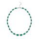 Luxury Bridal Pink / Green Gemstone Necklace Chain For Wedding And Gift