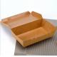 brown color square disposable kraft paper food packaging boxes
