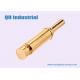 Pogo Pin,Spring-loaded Pin, Brass Gold Plating Spring Load Pin, 10 U'' Gold Plating High-current Rate Pogo Pin Supplier