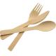 170mm Bamboo Cutlery Set Disposable Utensils Set Biodegradable Wrapped Cutlery For Party Wedding