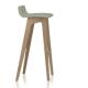 North Europe style solid wood bar chair with cushion seat
