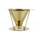 Colorful Stainless Steel Pour Over Coffee Dripper With Separate Stand , 8.8cm Height