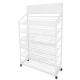 Bakery Bread Goods Mesh Wire Storage Display Rack Stand With Wheels