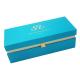 Exquisite Blue Cardboard Food Boxes , Single Wine Bottle Shipping Box