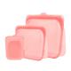 Stand Up Platinum Food Grade Silicone Reusable Storage Bag Leakproof Dishwasher Safe Silicone Lunch Box StorageContainer