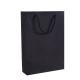 Custom printing single color black paperboard bag clothes shopping bag