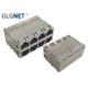 2x4 Stacked No LED RJ45 Multiple Port Connector