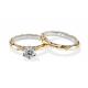 OEM Solitaire Diamond Engagement Wedding Rings Solid 18K Gold Material ODM