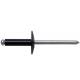 Aluminum Waterproof Black Paint Baking Varnish Round Head Open End Blind Rivet DIN 7337