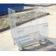 Industrial stackable rigid welded storage cage with wheels