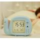 Kingda ABS Silicone Kids Alarm Clock , Portable DC 5V Digital Night Light Clock